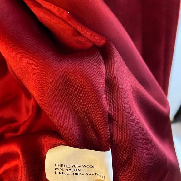 Gap pea coat with toggle buttons large red wool - Picture 4 of 8